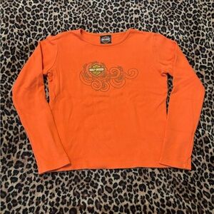 Harley-Davidson Orange Long Sleeve Tee
